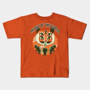 Five-Eyed Alien Cat and Friends Kids T-Shirt